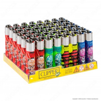 Clipper Micro Fantasia Broken Skulls - Box da 48 Accendini [TERMINATO]