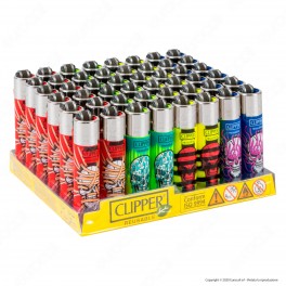 Clipper Micro Fantasia Broken Skulls - Box da 48 Accendini [TERMINATO]