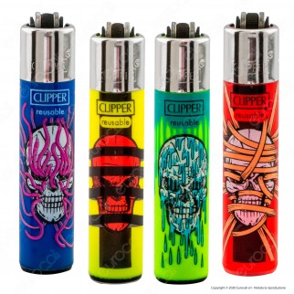 Clipper Micro Fantasia Broken Skulls - 4 Accendini