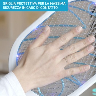 Intergross Flash Away Racchetta Killer per Zanzare e Insetti con