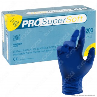 Gardening Guanti Monouso Blu Cobalto in Nitrile Senza Talco -