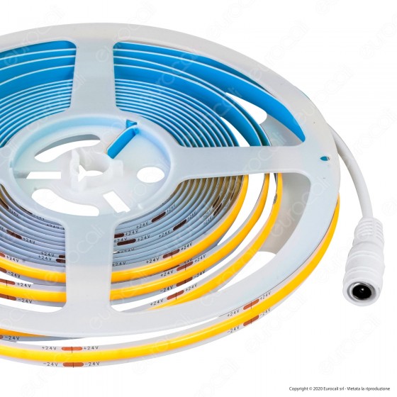 V-Tac VT-512 Striscia LED COB Monocolore CRI≥ 90 12W/M 24V - Bobina da 5 metri - SKU 2649 / 2650 / V-Tac VT-512 Striscia LED COB Monocolore CRI≥ 90 12W/M 24V - Bobina da 5 metri - SKU 2649 / 2650 /