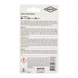 Bostik Ripara Metallo Stucco Epossidico - 1 Blister da 56g