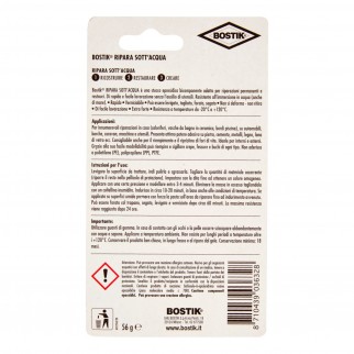 Bostik Ripara Metallo Stucco Epossidico - 1 Blister da 56g