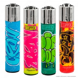 Clipper Large Fantasia Graffiti - 4 Accendini [TERMINATO]