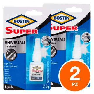 Bostik Super Universale Adesivo Liquido Istantaneo - 2 Tubetti da 7,5g