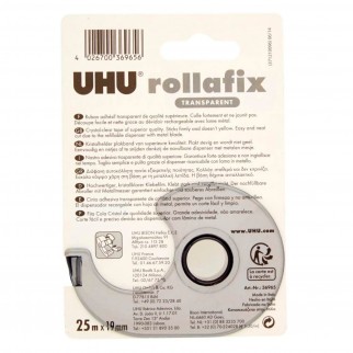 UHU Rollafix Nastro Adesivo Trasparente - 1 Rotolo da 25 Metri