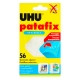 UHU Patafix Gomma Adesiva Invisible Trasparente Removibile - 1 Confezione da 56 Gommini
