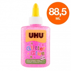 UHU Colla Glitterata Glitter Glue Bottle Colore Rosa - Flacone da
