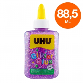 UHU Colla Glitterata Glitter Glue Bottle Colore Viola - Flacone da 88,5ml