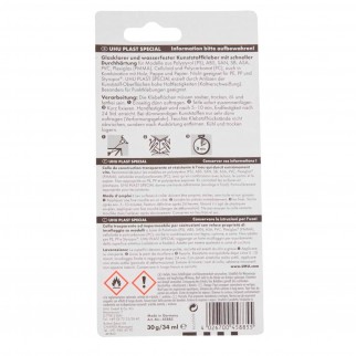 UHU Plast Special Adesivo per Materiale Plastico - 1 Flacone con