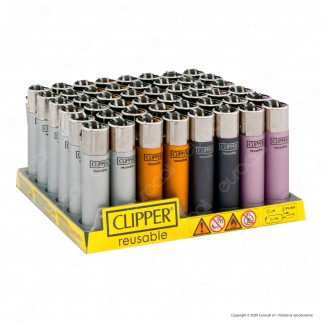 Clipper Large Fantasia Metallic - Box da 48 Accendini