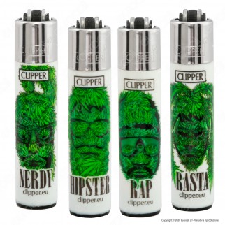 Clipper Micro Fantasia Weed Silhouettes - 4 Accendini [TERMINATO]