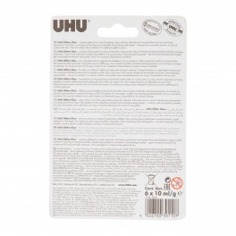 UHU Glitter Glue Shiny Colla a Penna - 1 Blister da 6 Tubetti