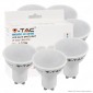 V-Tac VT-2225 Super Saver Pack Confezione 6 Faretti LED GU10 5W Spotlight 110° - SKU 2739 / 2740 / 2741 [TERMINATO]