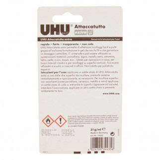 UHU Extra Attaccatutto Gel Incollante Universale - 1 Tubetto da 31g