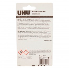 UHU Extra Attaccatutto Gel Incollante Universale - 1 Tubetto da 31g