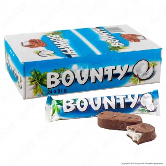 Bounty Snack al Cocco Ricoperto di Cioccolato al Latte - Box con 24