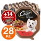 28 Vaschette Cesar Ricette di Campagna per Cani con Manzo Pasta e Carote + 14 Manzo e Pollo in OMAGGIO
