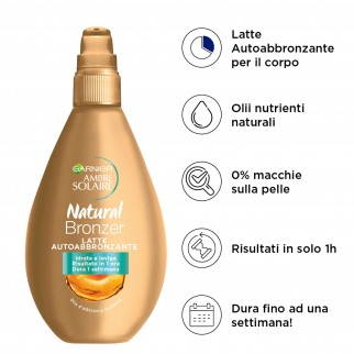 Garnier Ambre Solaire Natural Bronzer Latte Autoabbronzante con Olio