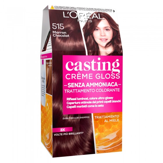 L'Oréal Casting Crème Gloss Tattamento Colorante 515 Marron Chocolat Senza Ammoniaca