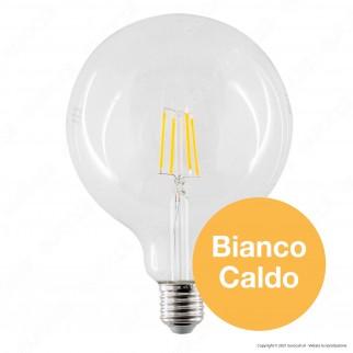 V-Tac VT-1994D Lampadina LED E27 4W Globo G125 Filamento Dimmerabile
