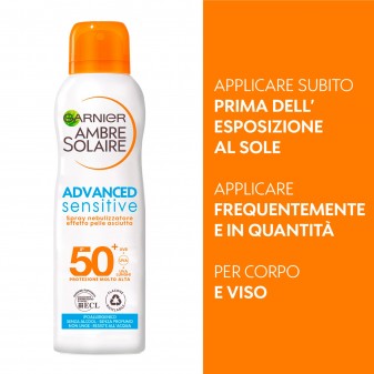 Garnier Ambre Solaire Advanced Sensitive SPF 50+ Spray Nebulizzatore