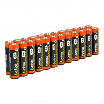 Uniross Pile Alcaline Indutrial AA / LR6 / Stilo / 1,5V - Box da 24 Batterie