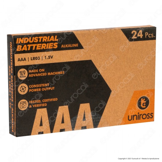 Uniross Pile Alcaline Industrial AAA / LR03 / Ministilo / 1,5V - Box