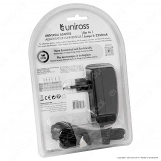 Uniross Alimentatore Universale Multivoltaggio Potenza 27W 12V con 6