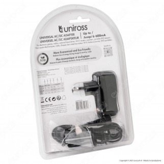 Uniross Alimentatore Universale Multivoltaggio Potenza 7.2W 12V con 6