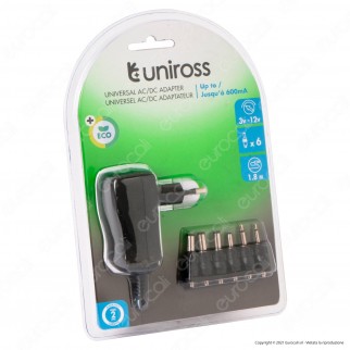 Uniross Alimentatore Universale Multivoltaggio Potenza 7.2W 12V con 6