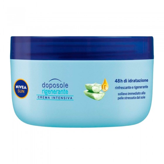 Nivea Sun Crema Intensiva Doposole Rigenerante Idratante Rinfrescante con Aloe Vera - Barattolo da 300ml Nivea Sun Crema Intensiva Doposole Rigenerante Idratante Rinfrescante con Aloe Vera - Barattolo da 300ml