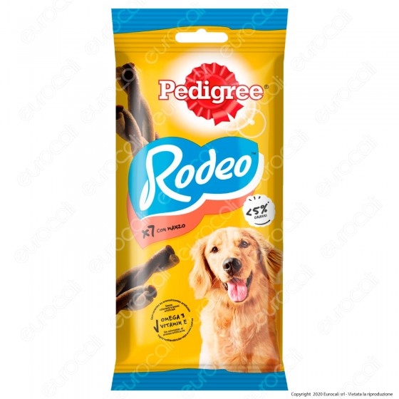 Pedigree Rodeo Snack Masticabile per Cani al Gusto Manzo - Bustina da