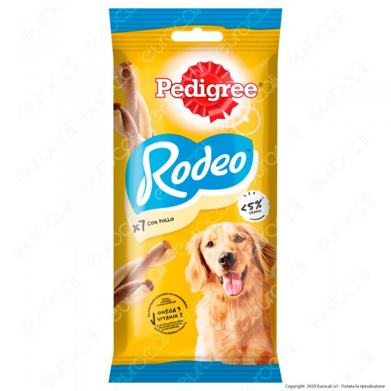 Pedigree Rodeo Snack Masticabile per Cani al Gusto Pollo - Bustina da 7 Stick Pedigree Rodeo Snack Masticabile per Cani al Gusto Pollo - Bustina da 7 Stick