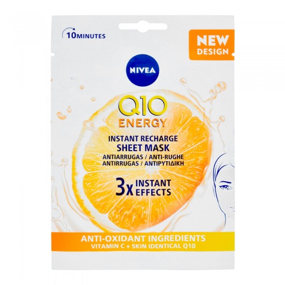 Nivea Q10 Energy Anti-Rughe Energizzante Maschera in Tessuto con Nivea Q10 Energy Anti-Rughe Energizzante Maschera in Tessuto con