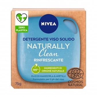 Nivea Naturally Clean Saponetta Detergente Viso Rinfrescante con Olio
