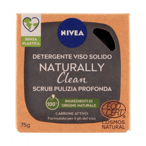 Nivea Naturally Clean Saponetta Scrub Detergente Viso Pulizia