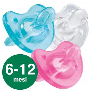 Chicco Gommotto Physio Soft 6-12 Mesi Colore a Scelta con Porta