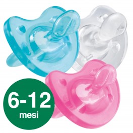 Chicco Gommotto Physio Soft 6-12 Mesi Colore a Scelta con Porta
