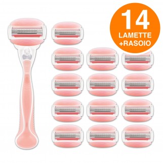 Gillette Venus Spa Breeze Kit con Rasoio per la Depilazione + 14