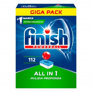 Finish Powerball All in 1 per Lavastoviglie Pulizia Profonda - 112