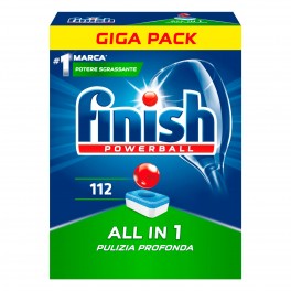 Finish Powerball All in 1 per Lavastoviglie Pulizia Profonda - 112