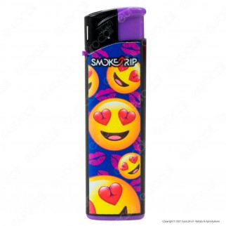 SmokeTrip Accendini Elettronici Ricaricabili Fantasia Emoticon - Box