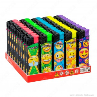 SmokeTrip Accendini Elettronici Ricaricabili Fantasia Emoticon - Box
