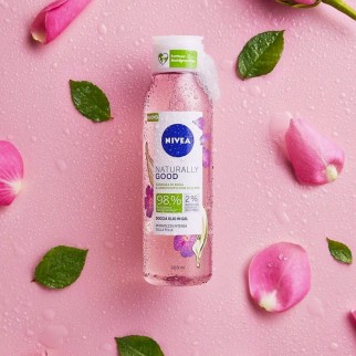 Nivea Naturally Good Detergente Doccia Olio in Gel alla Rosa e Olio
