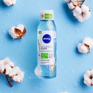 Nivea Naturally Good Detergente Doccia Olio in Gel ai Fiori di Cotone