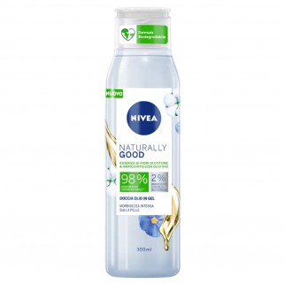 Nivea Naturally Good Detergente Doccia Olio in Gel ai Fiori di Cotone