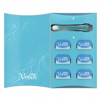 Gillette Venus Smooth Kit con Rasoio per la Depilazione + 10 Lamette