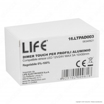 Life Dimmer Touch per Strisce LED per Profili in Alluminio